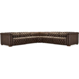 Savion Power Motion Leather Sectional, West Saddlewood-Furniture - Sofas-High Fashion Home