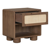 Madera Nightstand, Modern Mocha-Furniture - Bedroom-High Fashion Home