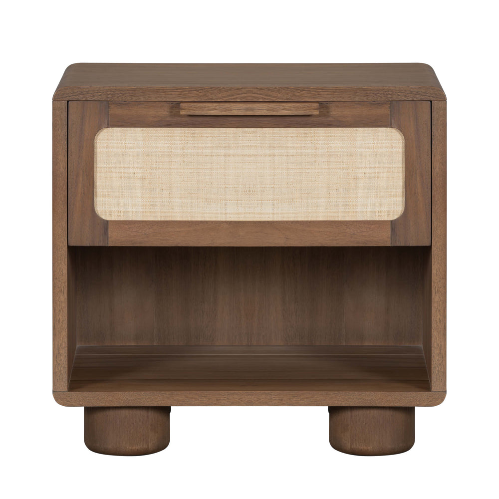 Madera Nightstand, Modern Mocha-Furniture - Bedroom-High Fashion Home