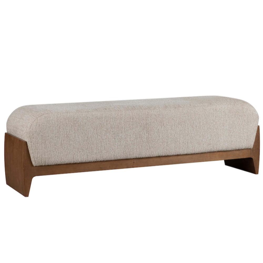 Odessa Bench, Warm Froth-Furniture - Benches-High Fashion Home