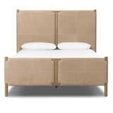 Salado Leather Bed, Palermo Nude by Four Hands-Furniture - Bedroom-High Fashion Home