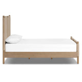 Salado Leather Bed, Palermo Nude by Four Hands-Furniture - Bedroom-High Fashion Home