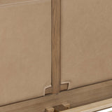 Salado Leather Bed, Palermo Nude by Four Hands-Furniture - Bedroom-High Fashion Home