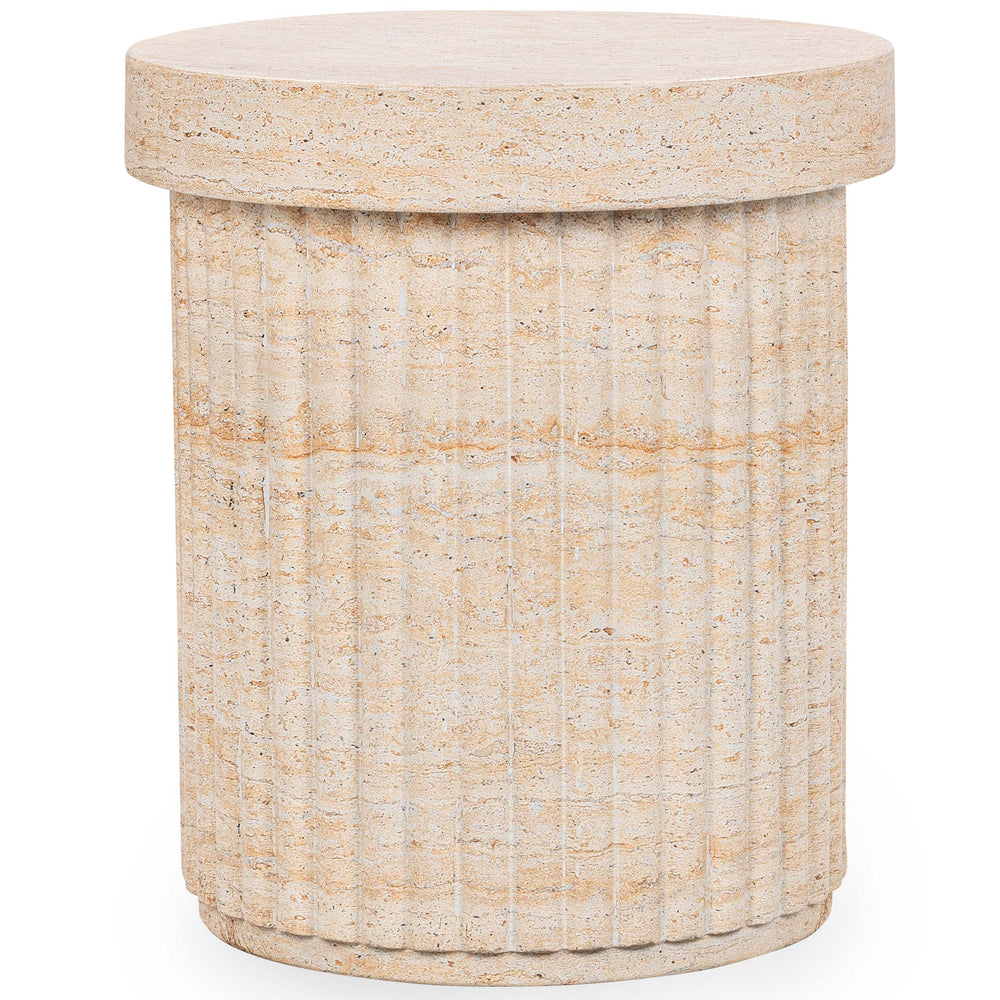 Selah Outdoor Stool, Beige-Furniture - Outdoor-High Fashion Home