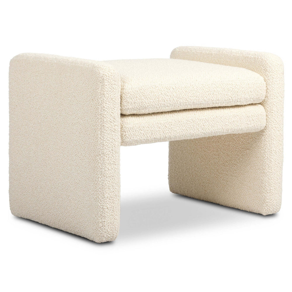 Serena Ottoman, Durham Cream by Four Hands-Furniture - Chair-High Fashion Home