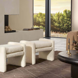 Serena Ottoman, Durham Cream by Four Hands-Furniture - Chair-High Fashion Home