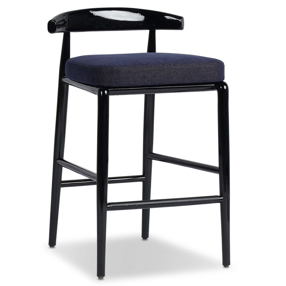 Shaza Stool, Sutton Navy by Four Hands-Furniture - Dining-High Fashion Home