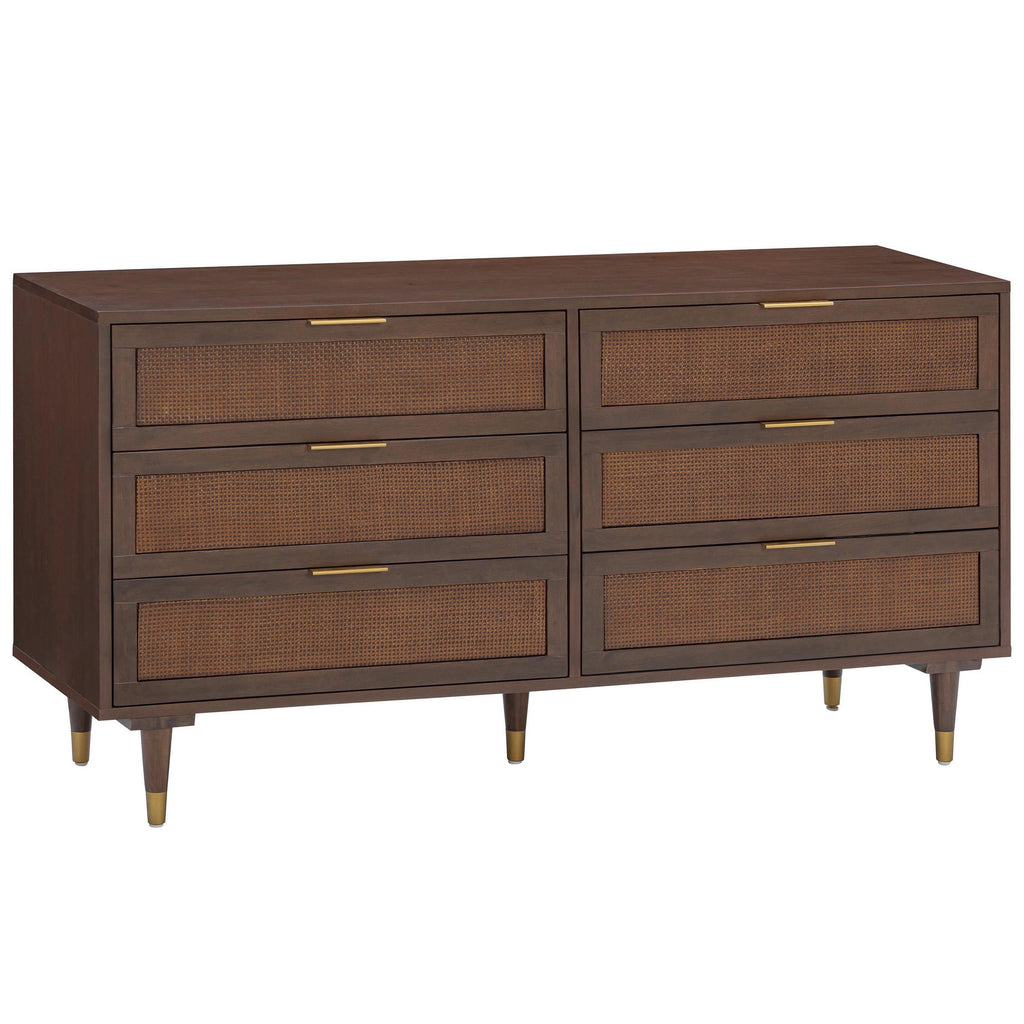 Sierra 6 Drawer Dresser, Dark Brown – High Fashion Home