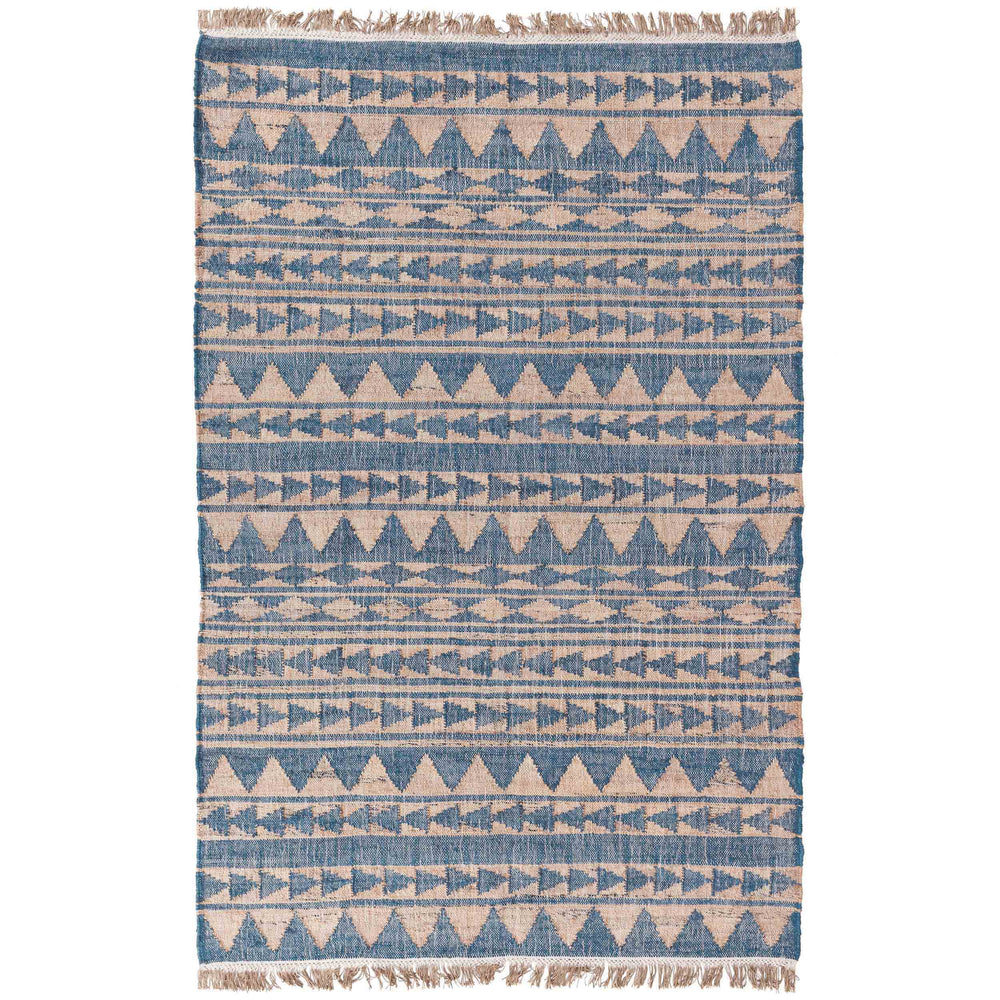 Solana Distressed Rug, Blue Natural-Rugs1-High Fashion Home