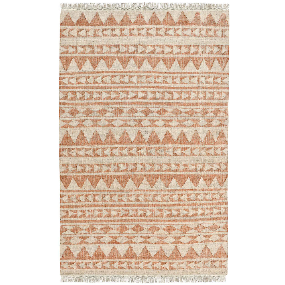 Solana Distressed Rug, Terracotta/Natural