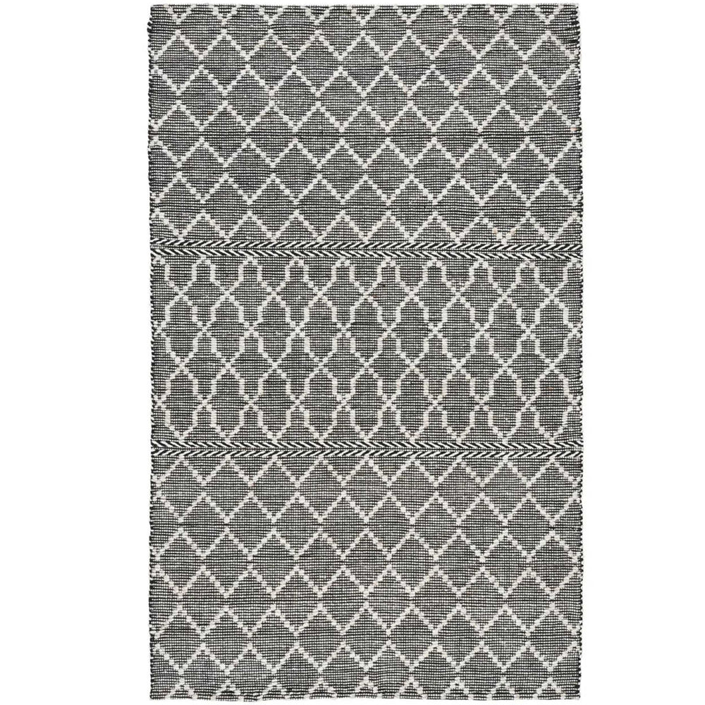 Sonora Outdoor Rug, Black/Ivory