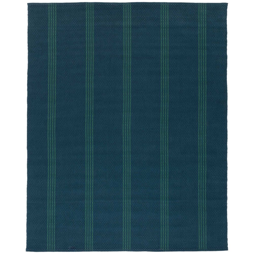 Sorrento Stripe Rug, Deep Blue/Green-Rugs1-High Fashion Home