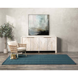 Sorrento Stripe Rug, Deep Blue/Green-Rugs1-High Fashion Home