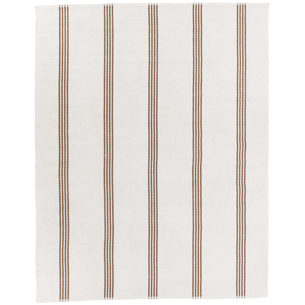 Sorrento Stripe Rug, Ivory/Coconut Brown-Rugs1-High Fashion Home