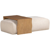 Spencer Ottoman with Bridge Table, Cream