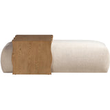 Spencer Ottoman with Bridge Table, Cream