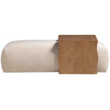 Spencer Ottoman with Bridge Table, Cream