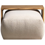 Spencer Ottoman with Bridge Table, Cream