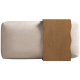 Spencer Ottoman with Bridge Table, Cream