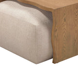 Spencer Ottoman with Bridge Table, Cream