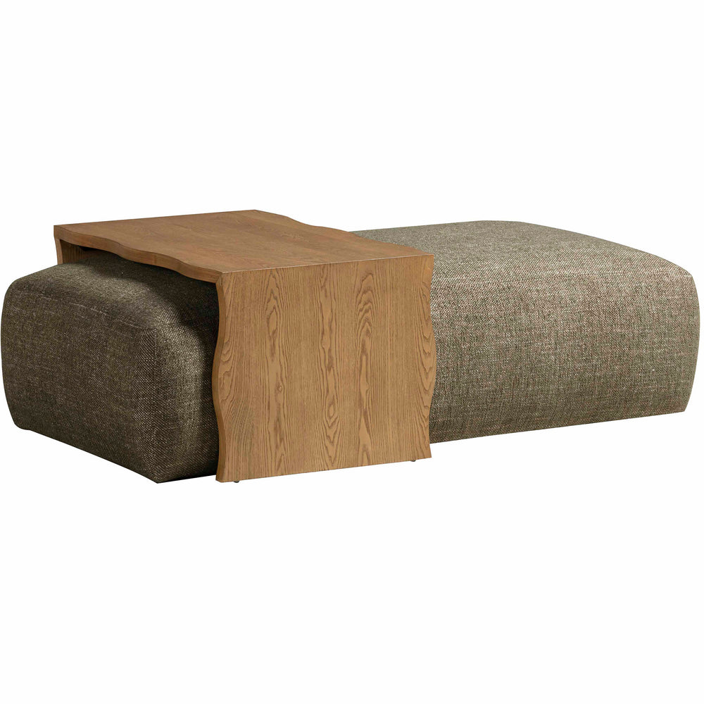 Spencer Ottoman with Bridge Table, Green