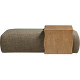 Spencer Ottoman with Bridge Table, Green