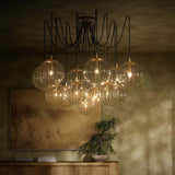 Spider Chandelier, Burnished Brass-Lighting-High Fashion Home