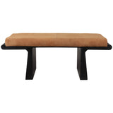 Suede Top Modern Bench, Brown