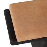 Suede Top Modern Bench, Brown