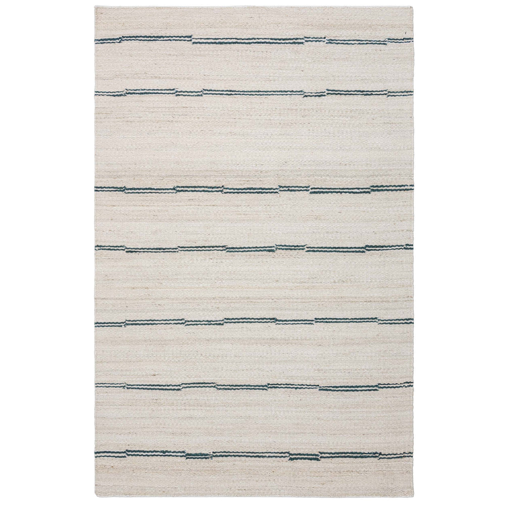 Sunderland Jute Stripe Rug, Ivory/Dark Blue