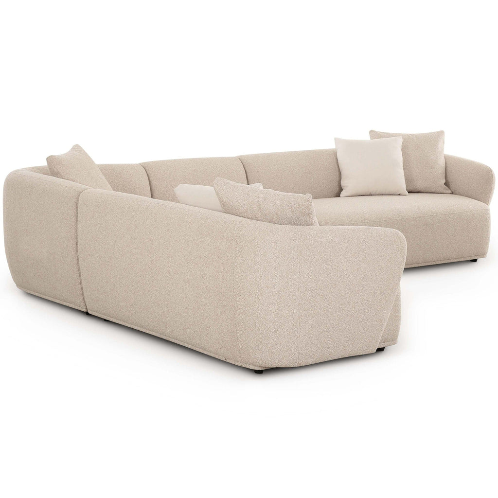 High Fashion Home Sale 2026.Sylvie 4 Piece Sectional, Cream - High Fashion Home