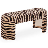 Zebra Bench, Brown Stripe-Furniture - Benches-High Fashion Home