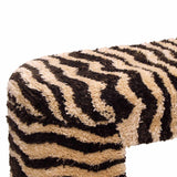 Zebra Bench, Brown Stripe-Furniture - Benches-High Fashion Home