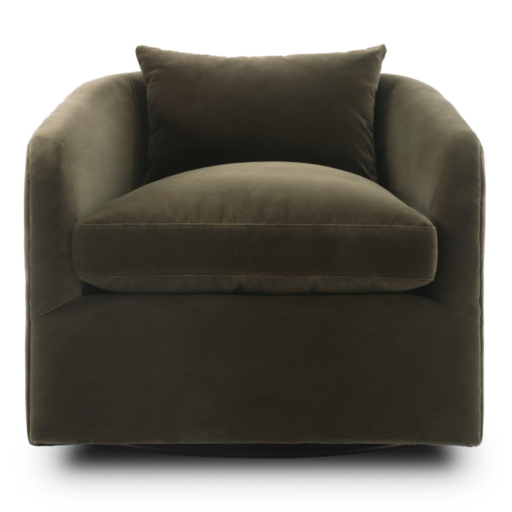Topanga Swivel Chair, Surrey Olive by Four Hands – High Fashion Home