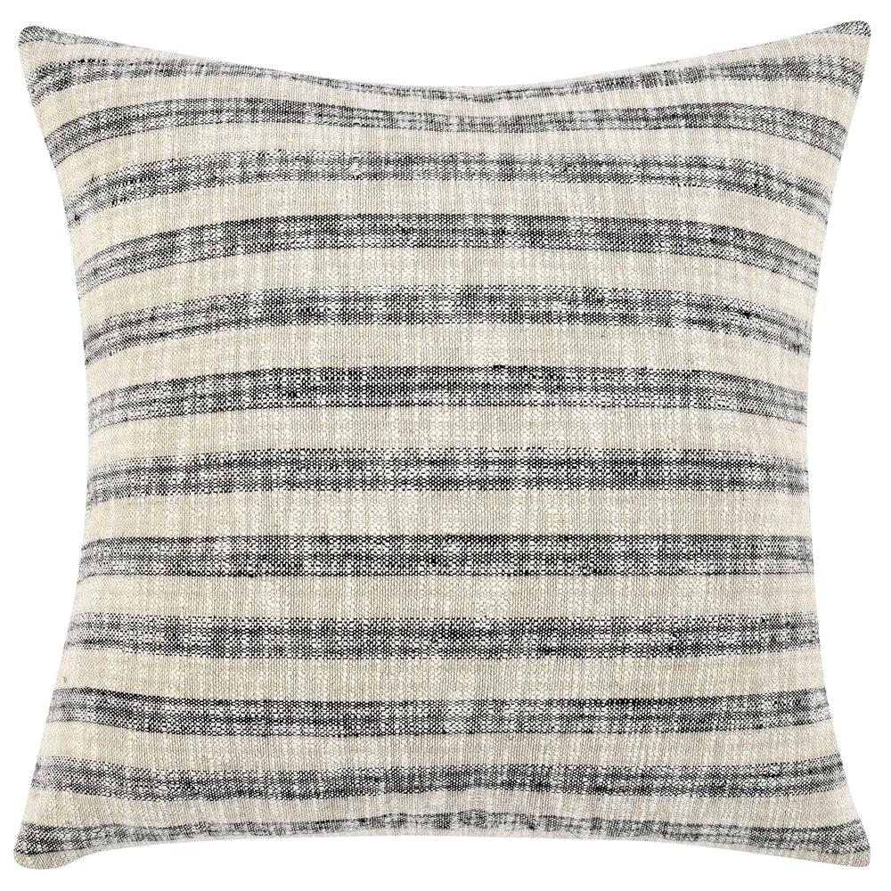 Linna Pillow, Natural/Black-Accessories-High Fashion Home