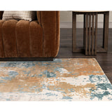 Vienna Distressed Rug, Mineral Blue Multi