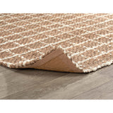 Windowpane Chenille Rug, Natural/Ivory