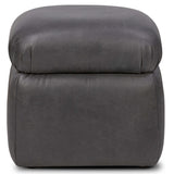 Yani Leather Ottoman, Palermo Black by Four Hands-Furniture - Chair-High Fashion Home