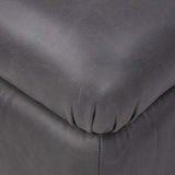 Yani Leather Ottoman, Palermo Black by Four Hands-Furniture - Chair-High Fashion Home