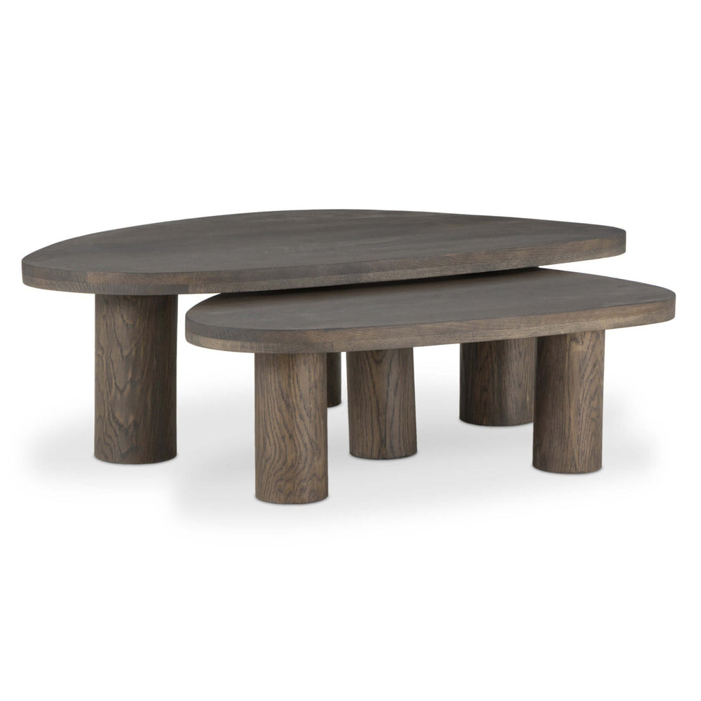 Zion Nesting Coffee Table Set, Grey Tobacco by Four Hands-Furniture - Accent Tables-High Fashion Home