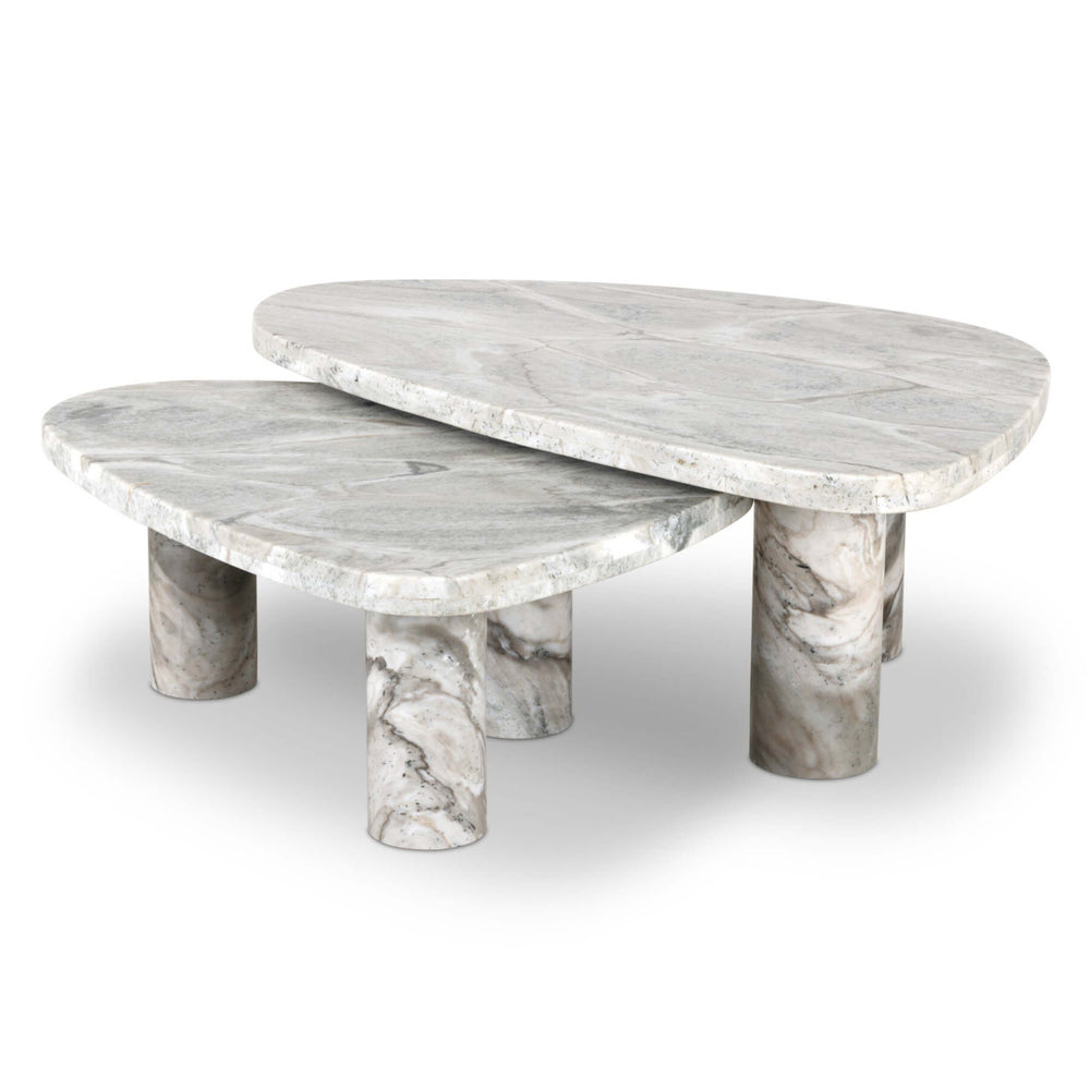 Zion Nesting Coffee Table Set, Sage Onyx by Four Hands-Furniture - Accent Tables-High Fashion Home