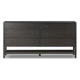 Zuma 6 Drawer Dresser, Smoked Black by Four Hands-Furniture - Storage-High Fashion Home