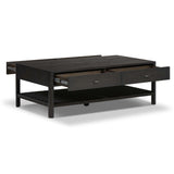 Zuma Coffee Table, Smoked Black by Four Hands-Furniture - Accent Tables-High Fashion Home