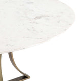 Gage Round Dining Table, White Marble - Modern Furniture - Dining Table - High Fashion Home