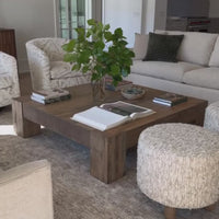 Abaso Coffee Table, Rustic Wormwood Oak by Four Hands