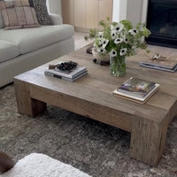 Abaso Coffee Table, Rustic Wormwood Oak by Four Hands
