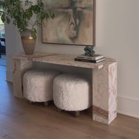 Aniston 22" Ottoman, Andes Natural by Four Hands