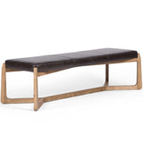 Roscoe Leather Bench, Sonoma Black by Four Hands