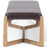 Roscoe Leather Bench, Sonoma Black by Four Hands