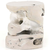 ***NLA***Teak Stool, Ivory-Furniture - Chairs-High Fashion Home